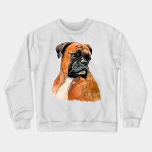 boxer portrait Crewneck Sweatshirt